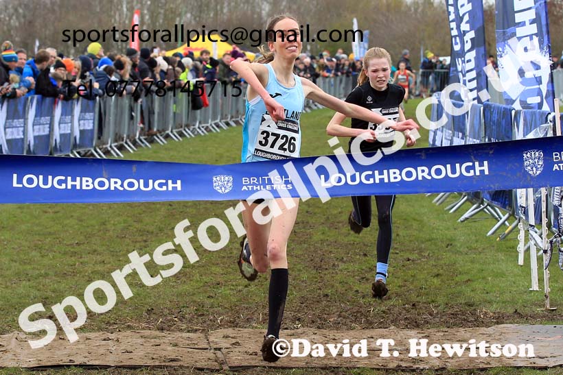 Girls Under-15s 2023 UK CAU Inter Counties Cross Country Champs, Prestwold Hall, Loughborough. Photo: David T. Hewitson/Sports for All Pics